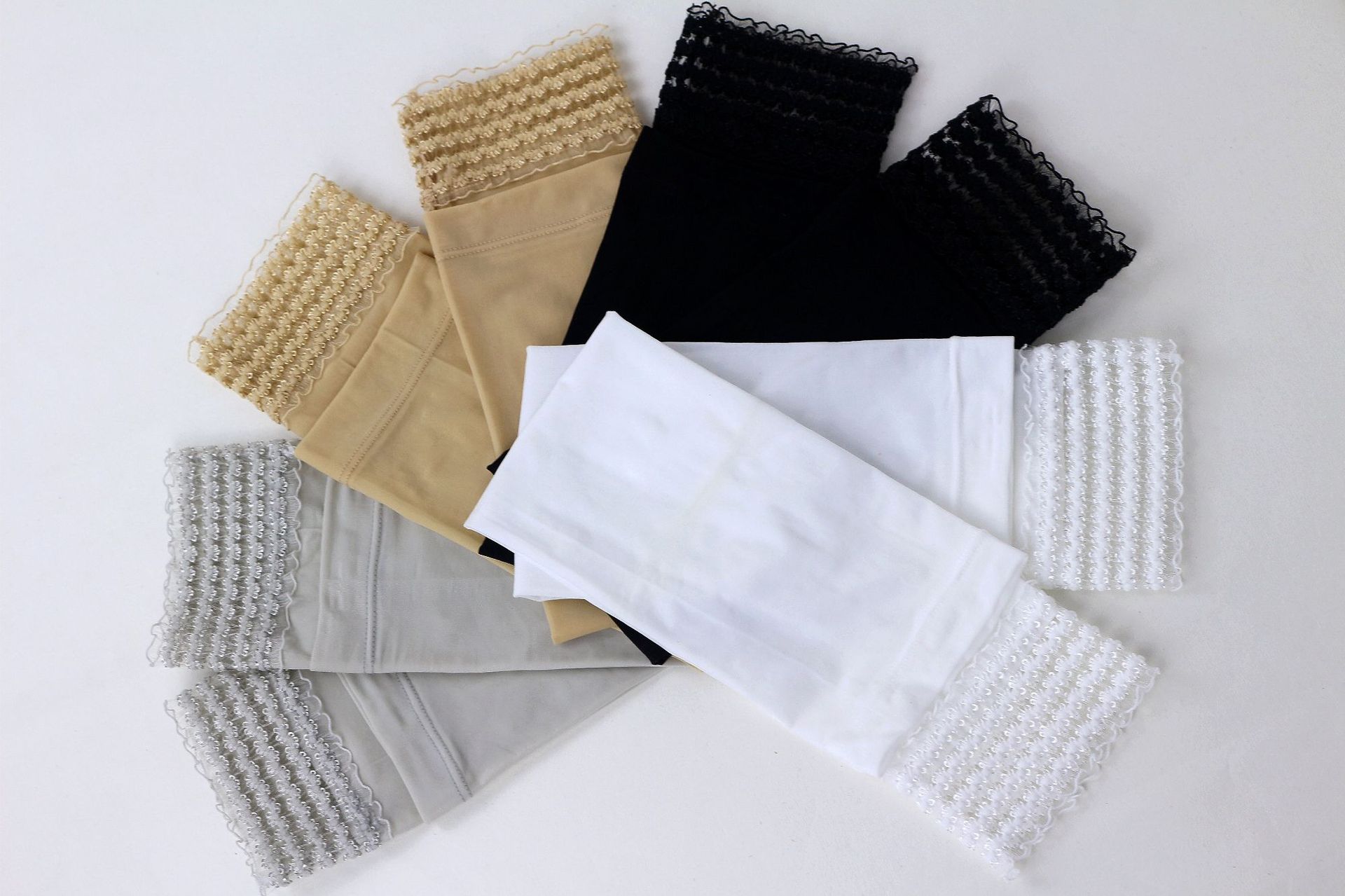 Long sun-protective gloves for women driving, seamless ice silk sleeves, lace thin arm guards, thin style Item Picture