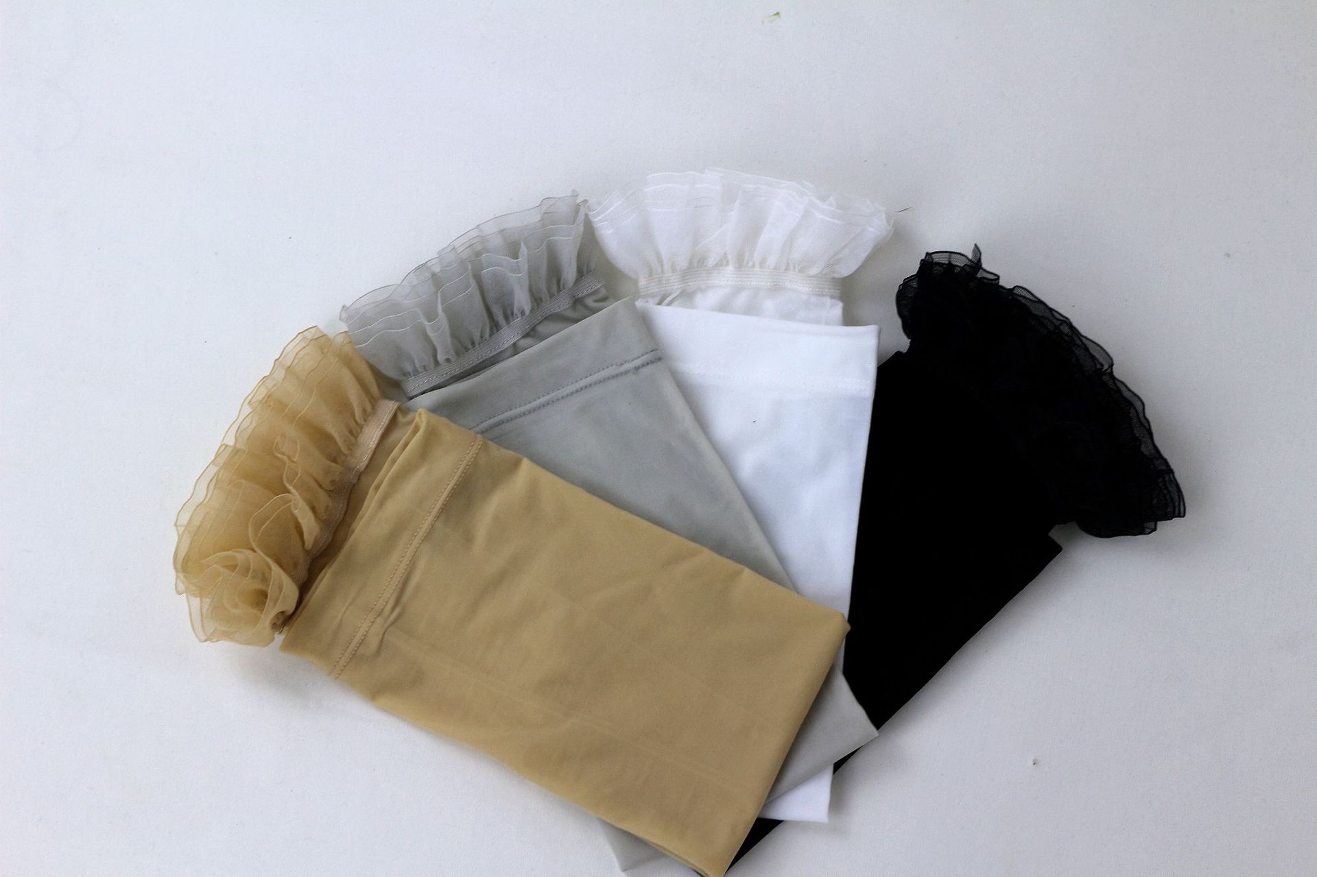 Long sun-protective arm sleeves for women, summer seamless ice silk hand sleeves, bubble sleeves, thin arm guards, thin style Item Picture