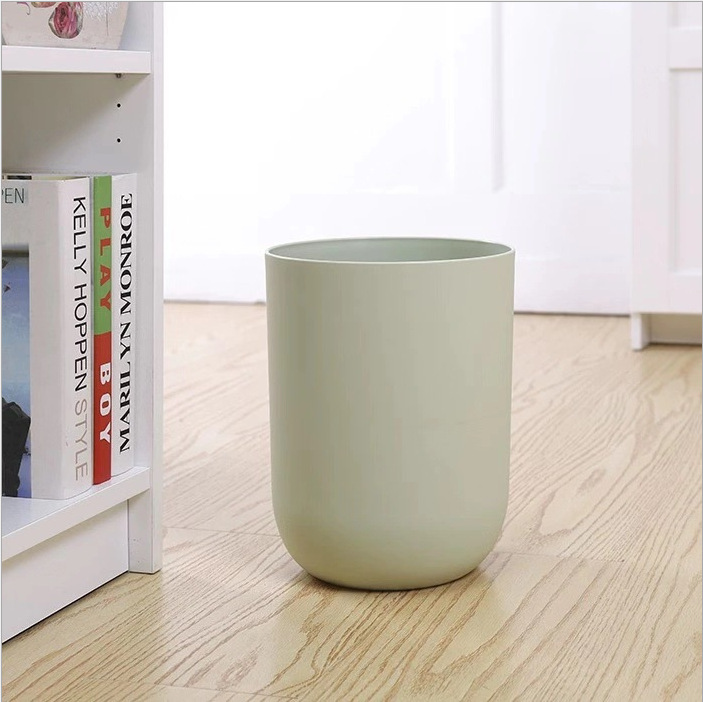Nordic trash cans for home use, living room, creative bedroom, bathroom and kitchen, simple and plain round, uncovered kitchen waste classification Specification image