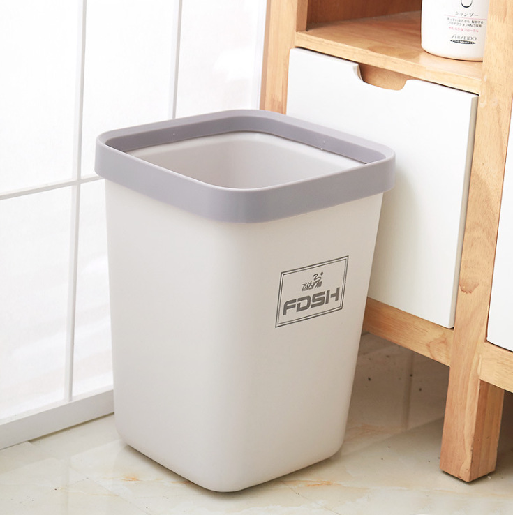 Cubo de basura cuadrado hogar sala de estar aseo cocina dormitorio aseo oficina nórdico sin cubierta simple con anillo de presión Application Scenario