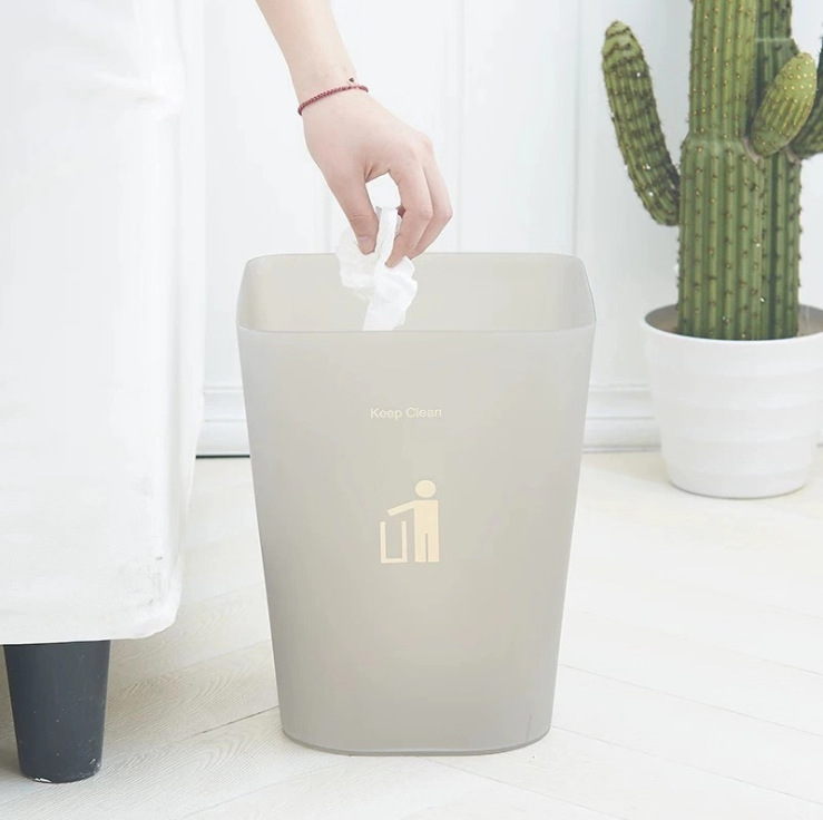 Cubo de basura hogar creativo recipiente sanitario sin tapa dormitorio nórdico sala de estar cocina oficina hotel baño Specification image