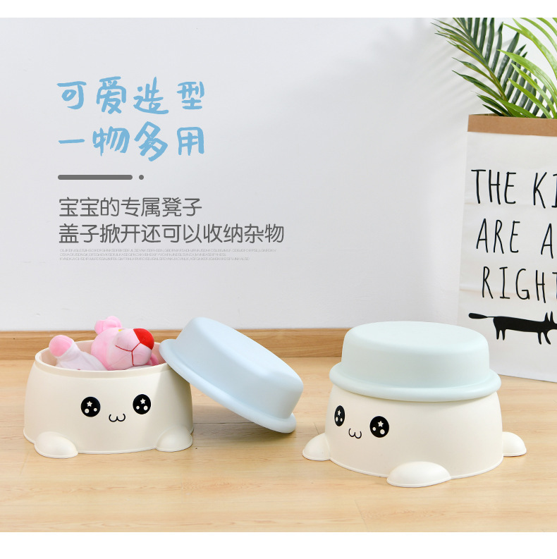 创意塑料凳子换鞋圆凳加厚防滑浴室家用板凳可爱卡通儿童收纳凳子