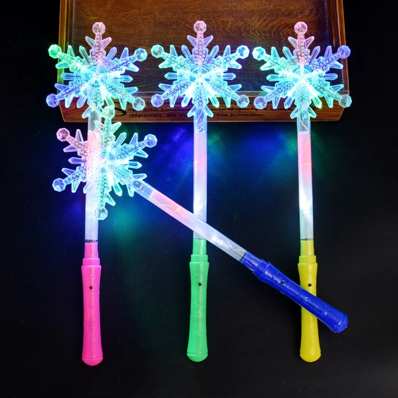 Christmas glowing toys, flashing magic wand, seven-color star and moon, led light stick, moon, five-pointed star, butterfly prop batch Application Scenario