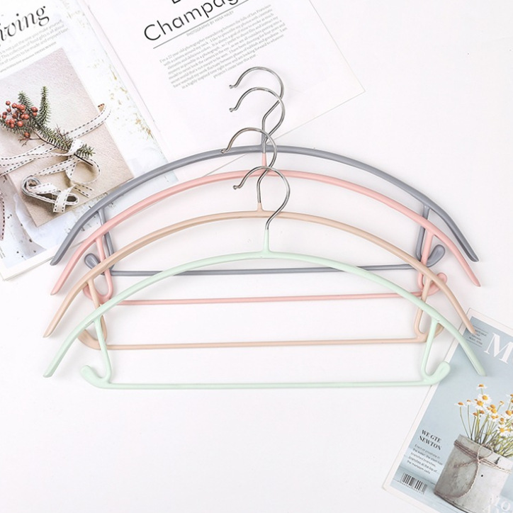 Nordic-style dipped plastic daily necessities silver coat hangers from the source Specification image