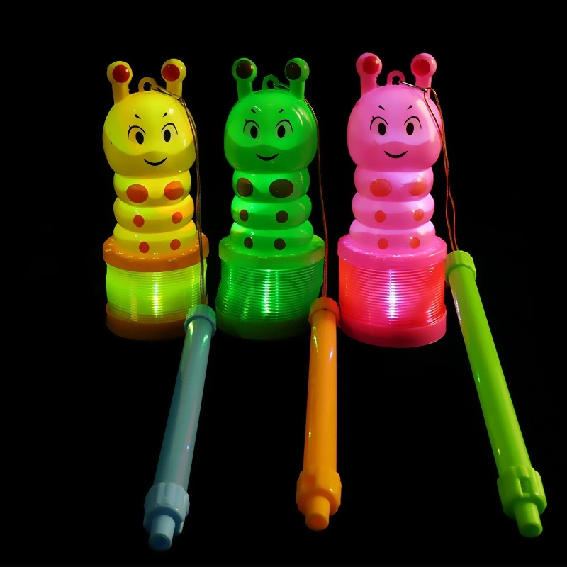 Luminous hand-held candy candy rainbow ring, flashing cartoon lantern, Jenga spring ring, children's street toy wholesale Specification drawing