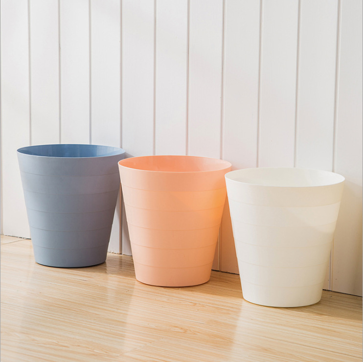 创意客房大号圆形垃圾桶办公室厨房塑料垃圾桶家用垃圾篓批发