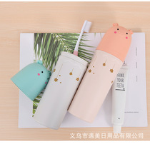 Fashion portable travel toothbrush box creative cute pig brush toothpaste box Travel outdoor toiletry dental kit box