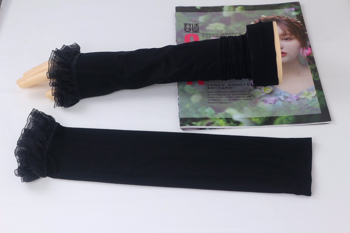 Long sun-protective arm sleeves for women, summer seamless ice silk hand sleeves, bubble sleeves, thin arm guards, thin style Specification image