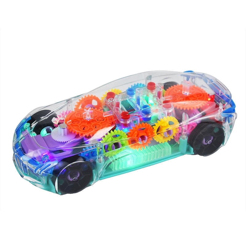 Transparent concept car, electric universal rotation, colorful lights, music simulation gear mechanical system, new htt details Picture