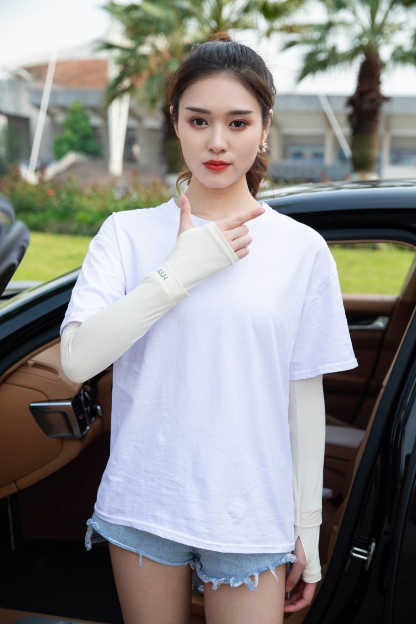 Female Instagram ice sleeve sun protection arm sleeves, arm guard gloves, popular xylitol ice feel HyUNA sleeves Item Picture