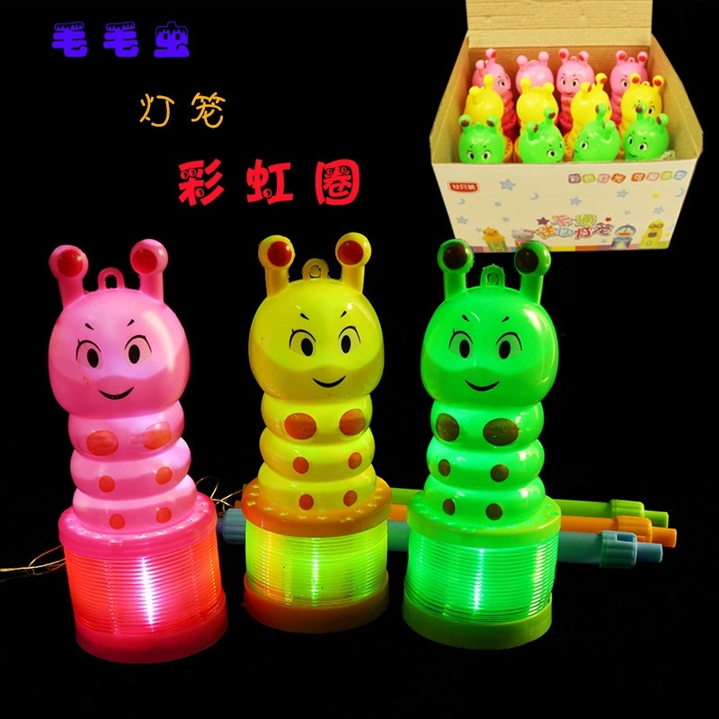 Luminous hand-held candy candy rainbow ring, flashing cartoon lantern, Jenga spring ring, children's street toy wholesale full figure