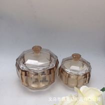 New acrylic plastic seasoning jar kitchen seasoning box sugar jar with lid seasoning jar set color box packaging