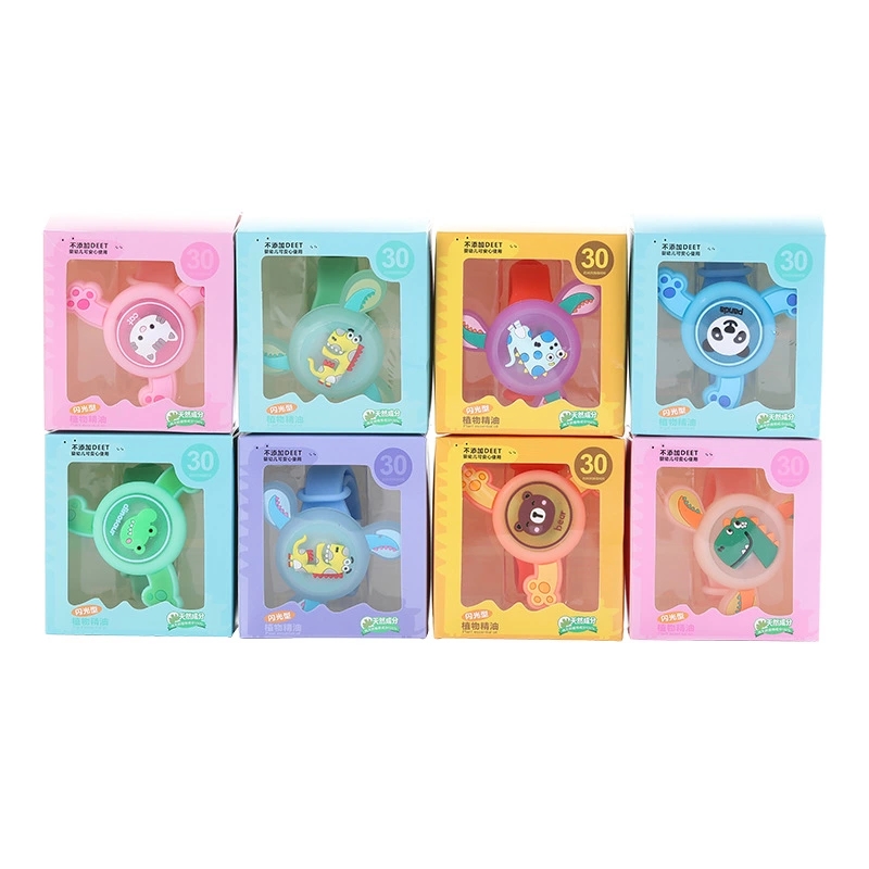 Cartoon mosquito-repellent gyroscope wristband, creative and fun, shiny solid plant essential oil, children's mosquito-repellent wristband, street stall wonder Item Picture
