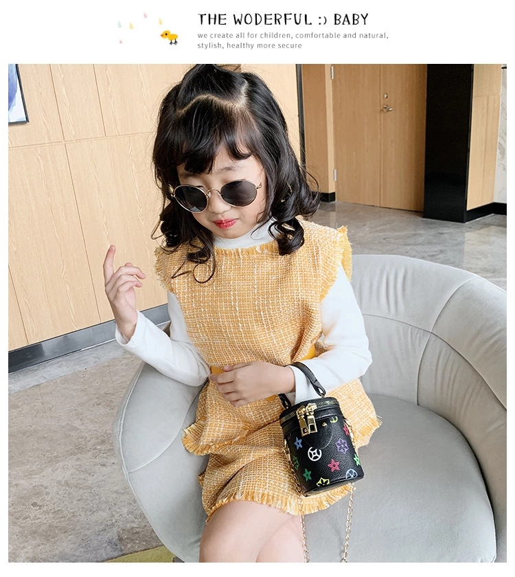 New best-selling children's bags, Korean-style fashionable girl and princess single-shoulder crossbody bag, stylish and versatile hand-held bucket bag details Picture