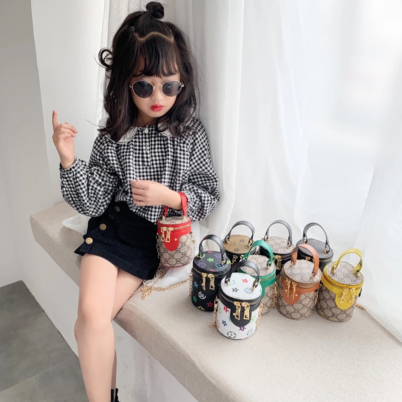 New best-selling children's bags, Korean-style fashionable girl and princess single-shoulder crossbody bag, stylish and versatile hand-held bucket bag full figure