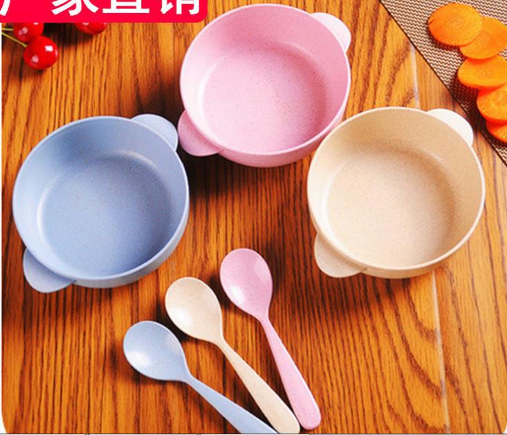 Daily merchandise Chinese style children's round solid color daily merchandise Nordic powder frosted bowl factory wholesale