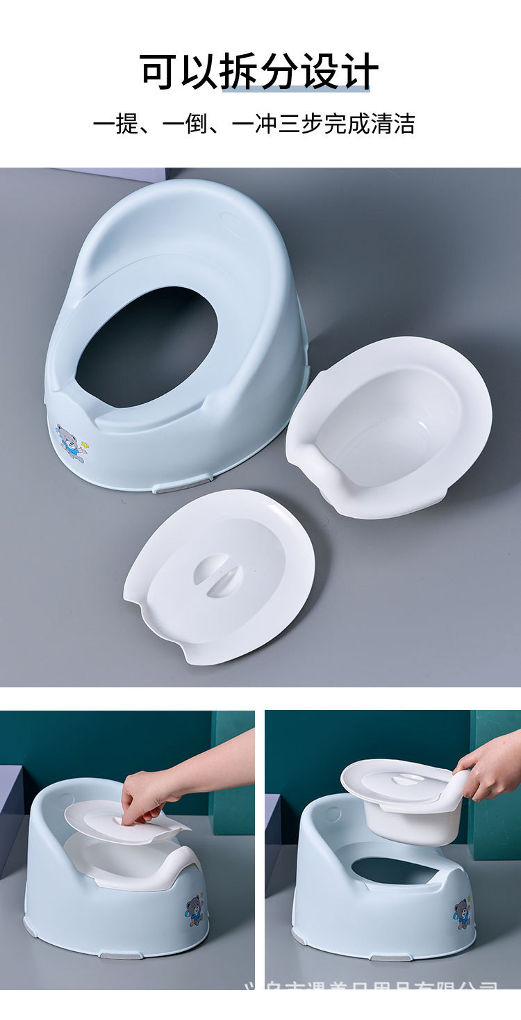 Durable bebé bebé bebé asiento de inodoro conveniente asiento de inodoro orinal material PP lindo hombre y mujer bebé orinal Item Picture