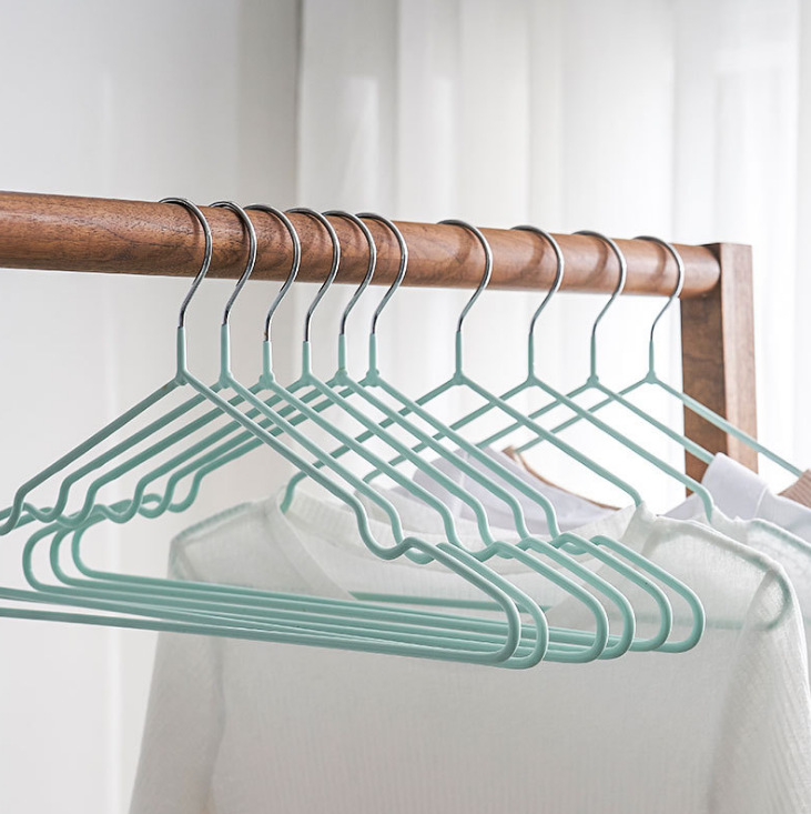 Modern and simple stainless steel daily necessities black clothes hangers factory wholesale details Picture