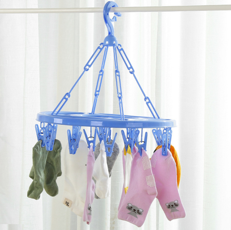 Modern simple plastic daily use department store blue coat hanger agent thumbnail