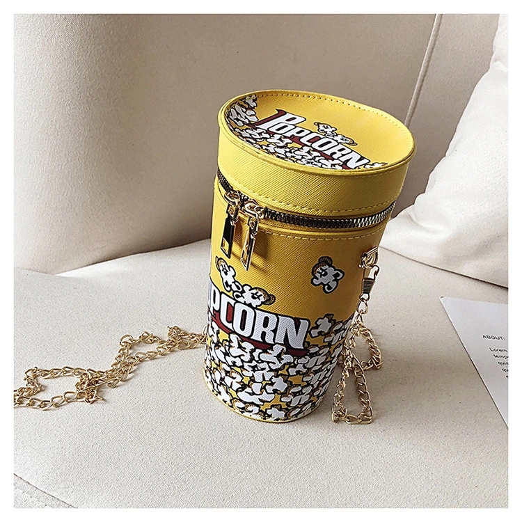 The 2022 new trendy, unique and creative milk tea cup bucket bag for girls, and the stylish chain slant bag for young girls Specification drawing