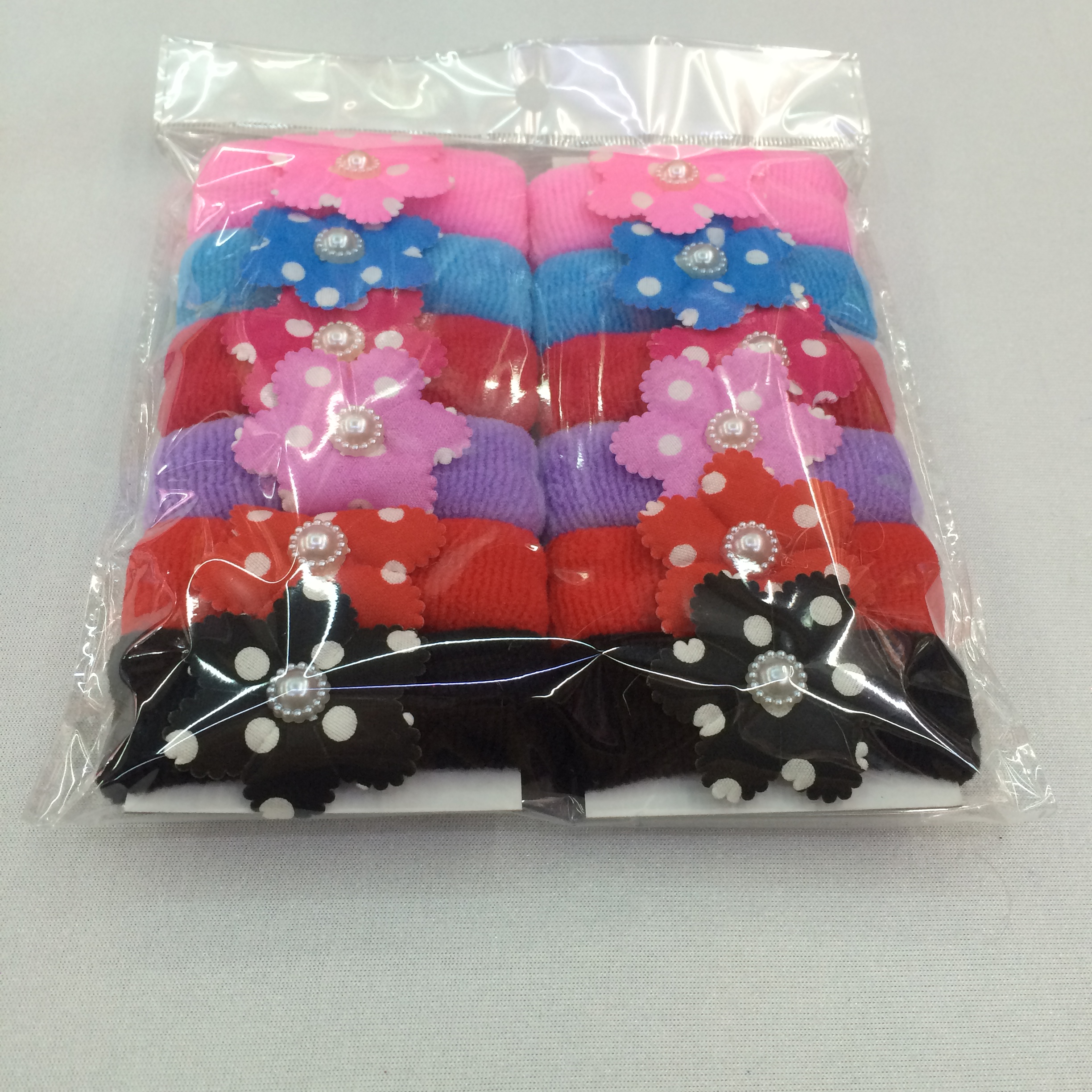 Nianhua bow tie peach heart flower butterfly hairball children's hair ring thumbnail