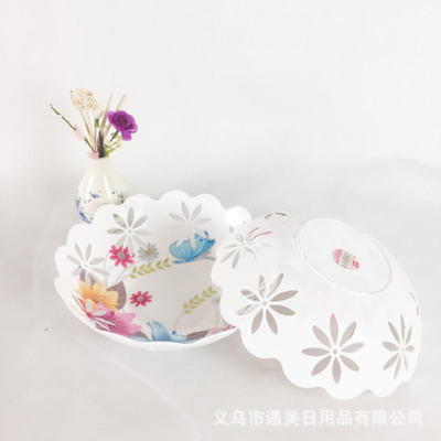 Venta directa de fábrica porcelana de imitación de plástico de alto nivel compota de flores grandes frutas y verduras creativas frutas y verduras de la casa cocina sala de estar cesta de almacenamiento