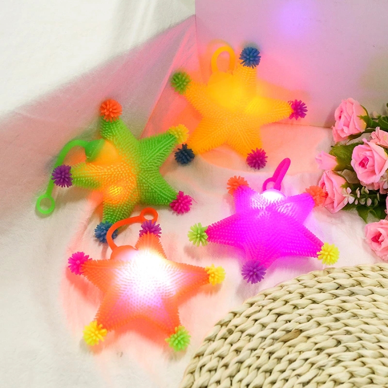 New stress-relieving student gifts: Five-pointed star illuminated decoration, cute and eco-friendly illuminated balls, and colorful starfish toys details Picture