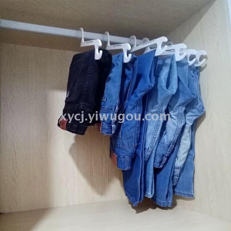 New best-selling anti-slip balcony wardrobe, dry and wet dual-purpose multi-functional clothes hanger, trouser rack and drying rack Specification image