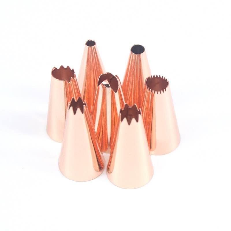 Korean version Korean titanium Steel Decorating mouth baking utensils seven-piece set Cream decorating mouth cake milking thumbnail