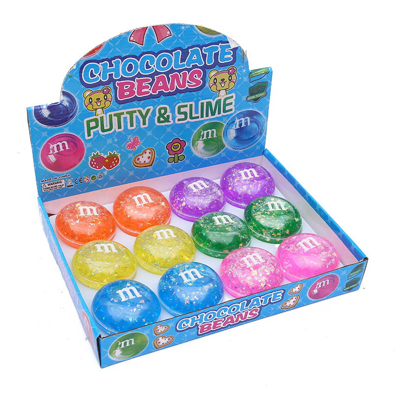 Crystal sequin Color Clay 12 color Set Play-dough decompression Slime Poke Clay clear clay children's toy thumbnail