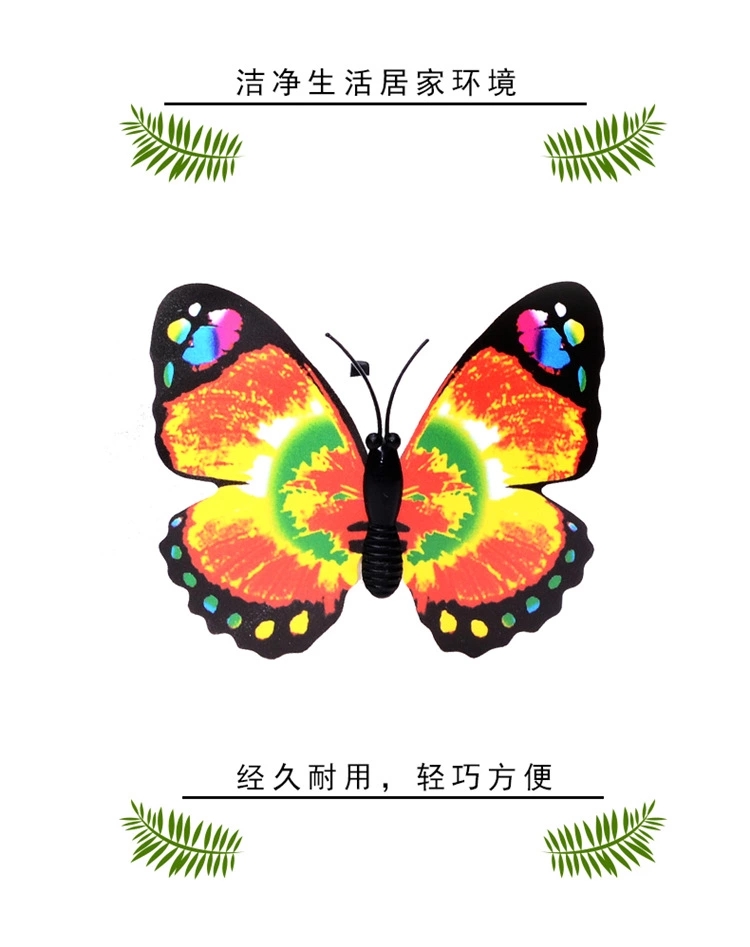 The creative seven-color butterfly night light can be pasted with LED decorative wall lights. The luminous butterflies are available at street stalls Item Picture