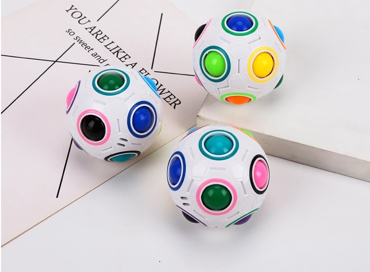 Children's educational toys: Rainbow balls, Rubik's cubes, magic stress-relieving balls, large intelligence balls, novel, unique and creative educational gifts full figure