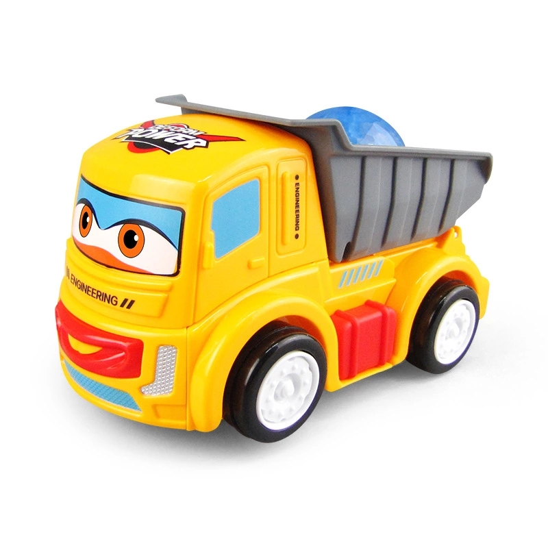 Novel and best-selling electric universal cartoon engineering vehicle, automatic transformation car robot, light and music children's toy details Picture