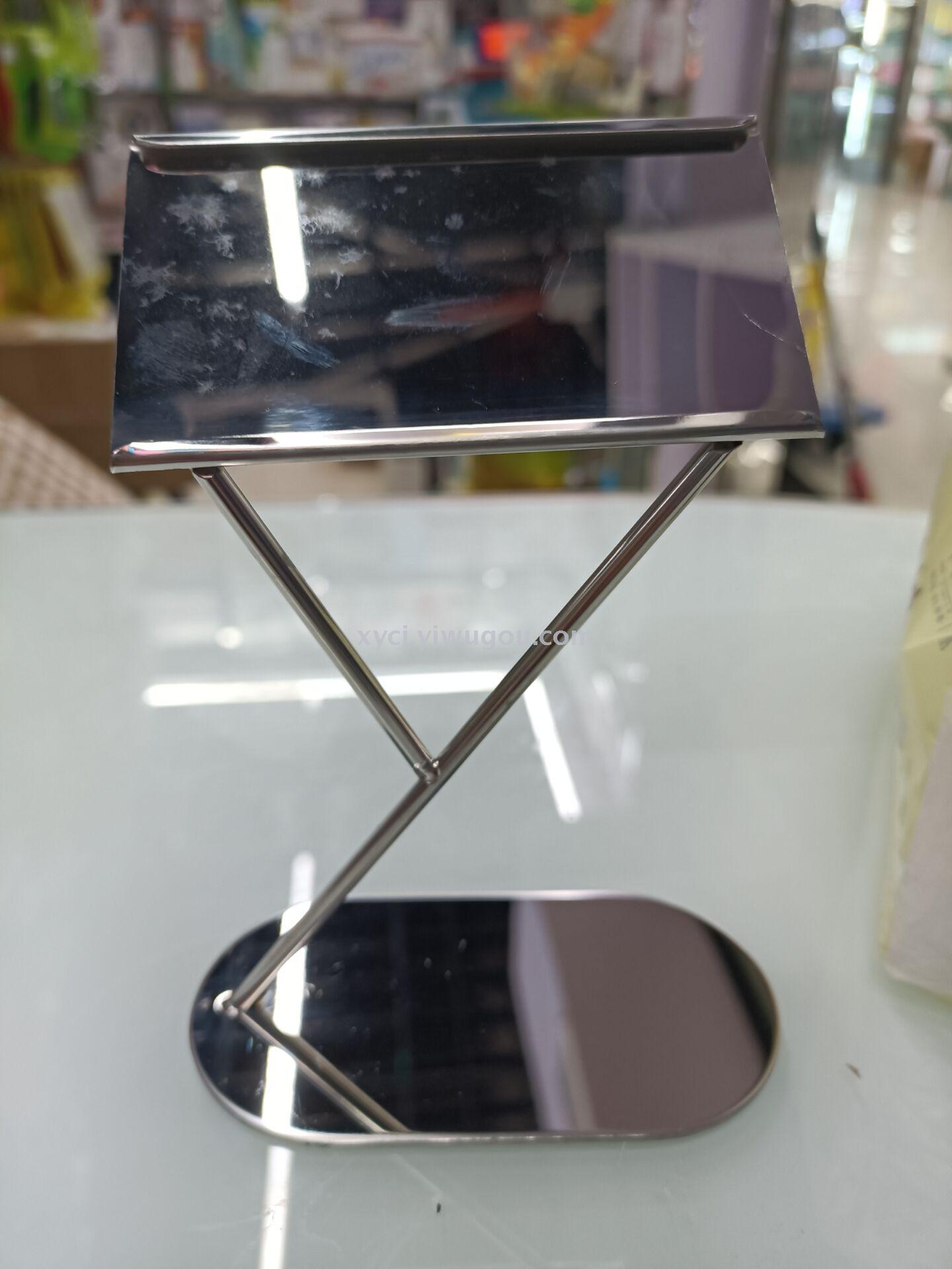 Stainless steel business card pedestal