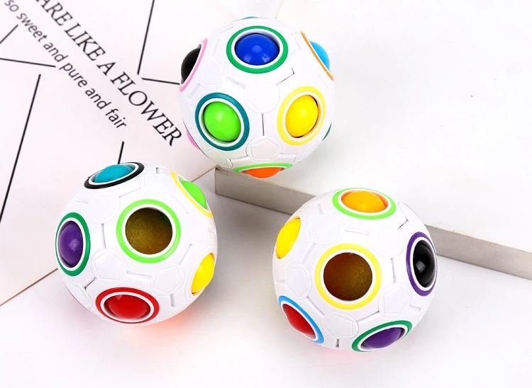 Children's educational toys: Rainbow balls, Rubik's cubes, magic stress-relieving balls, large intelligence balls, novel, unique and creative educational gifts details Picture