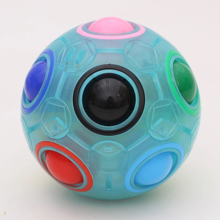 【 Magic Rainbow Ball Luminous Edition 】 An educational logic thinking training hand-brain coordination fun Rubik's Cube children's toy Item Picture