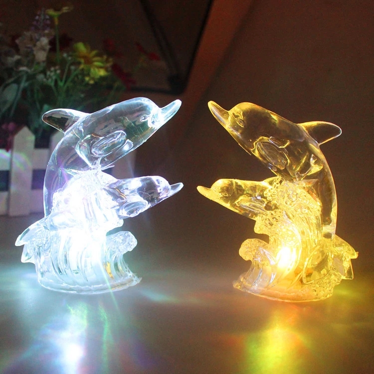 Plastic acrylic crystal princess seven-color night market street stall ring battery flash color-changing small night light illumination h Specification drawing