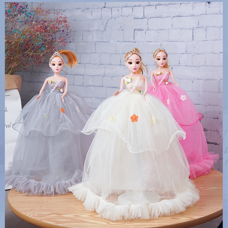 New bestseller: 40CM, multiple colors 3D eyeball, warm-toned vinyl doll, wedding dress, princess doll details Picture