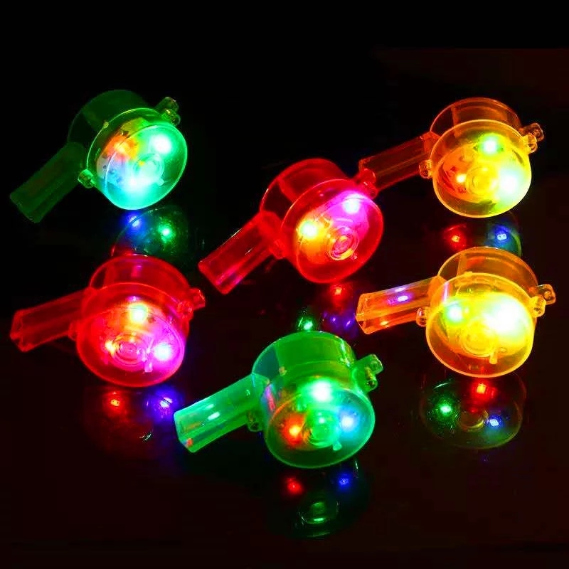 Luminous round whistles, children's flashing whistles, bar concert cheering whistles, luminous toys, street stall wholesale details Picture