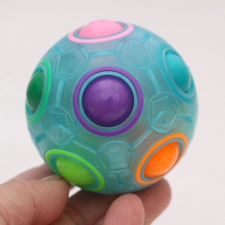 【 Magic Rainbow Ball Luminous Edition 】 An educational logic thinking training hand-brain coordination fun Rubik's Cube children's toy Specification drawing