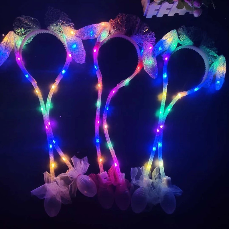 New Rabbit ear headband that moves when pinched. The same luminous headband as Rabbit Ear Tremors. New sequined ear h Specification drawing