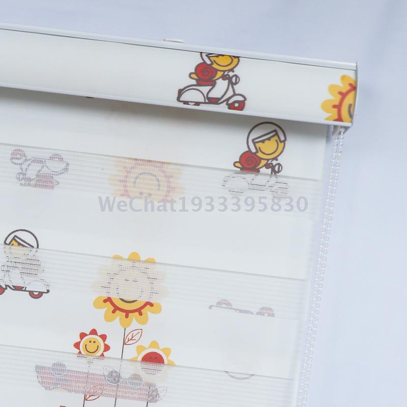 Cartoon printed soft gauze curtain sunshade shade curtain dimming soft gauze curtain children bedroom curtain custom rolling curtain manufacturers Item Picture