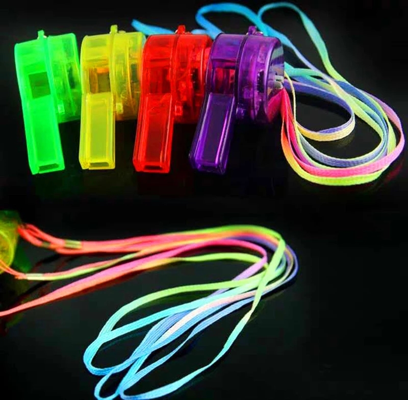 Luminous round whistles, children's flashing whistles, bar concert cheering whistles, luminous toys, street stall wholesale Item Picture