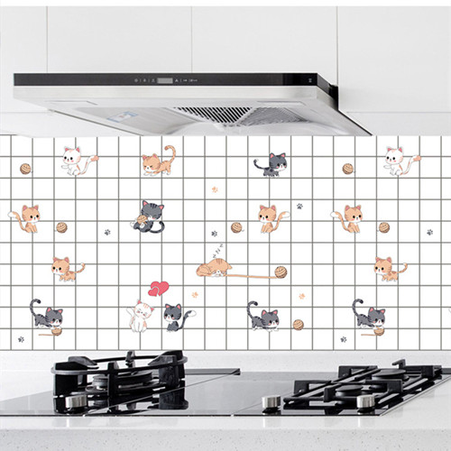 灶台厨房防油防水耐高温自粘墙纸壁橱柜油烟桌面防潮墙贴细节图