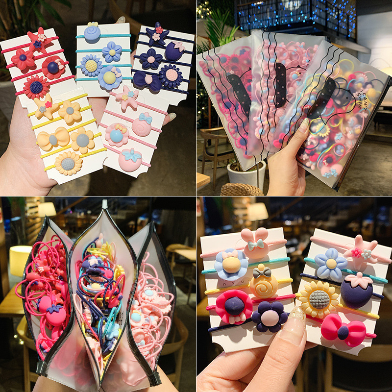 Korean girl hair accessories that don't damage hair, cute baby hair bands, fruit hair ties, and hair bands for little girls are selling well full figure