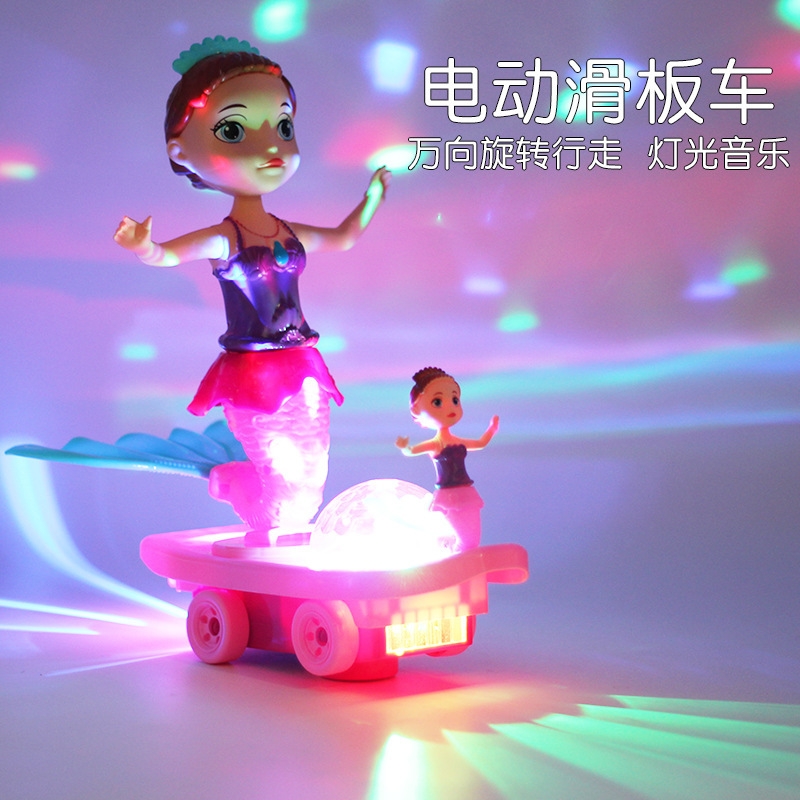 A popular electric scooter for street vending, featuring children's lighting, music, omnidirectional educational toys and electric scooters full figure