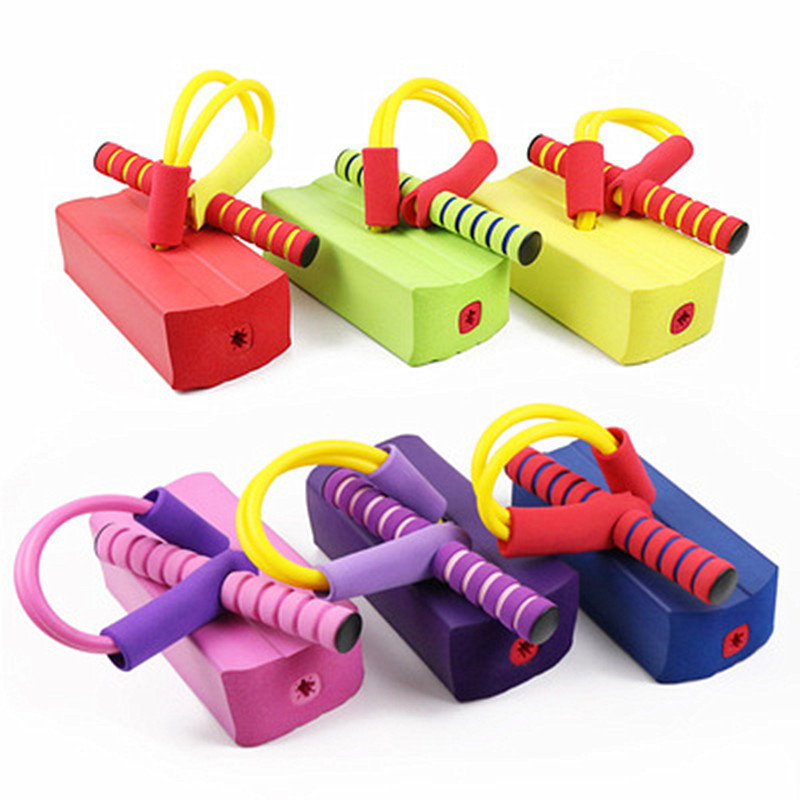Children's outdoor sports sensory integration training, jumping rods, frog jumps, toys, sound bouncy shoes, flash jumps, kindergarten details Picture