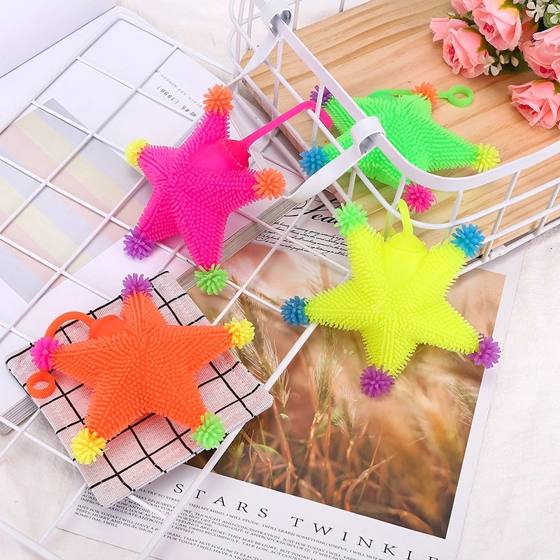 New bestsellers: Cute and eco-friendly hand-molded luminous balls, colorful starfish toys, stress-relieving student gifts, luminous five-pointed stars Specification drawing