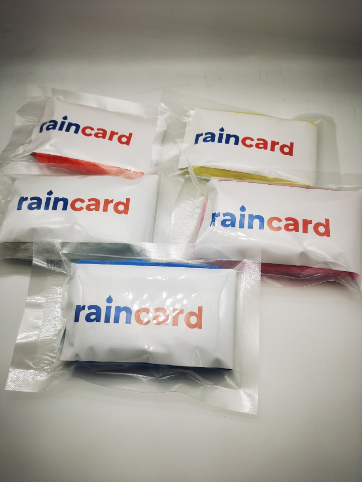 raincard 卡片雨衣一次性雨衣 便携式口袋雨衣真空 压缩 包装