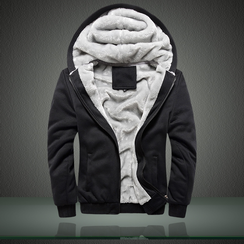 Fleece and thickened men's plus-size jackets, best-selling men's sweatshirts with hats, autumn and winter wear, men's baseball jackets, men's Korean-style sports Application Scenario